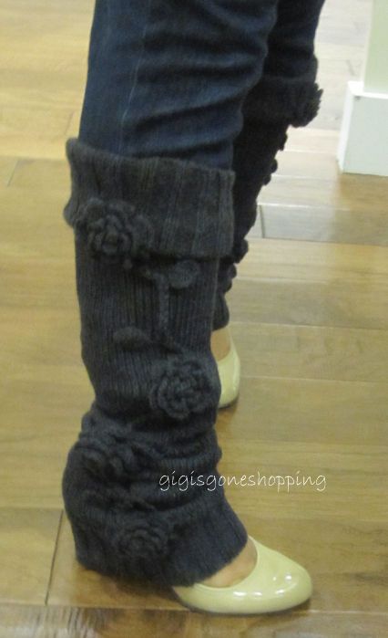 Rose crocheted gray slouchy leg warmers Slouchy Leg Warmers, Crochet Legwarmers, Funky Shoes, Brown Eyed Girls, Pretty Shoes, Dream Shoes, Dream Clothes, Aesthetic Outfits, Leg Warmers