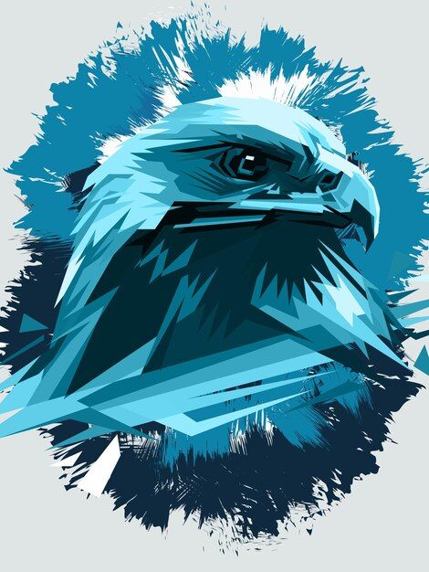 Blue eagle head vector illustration | Premium Vector #Freepik #vector #eagle-icon #eagle-logo #hawk-logo #eagle-silhouette Eagle Symbolism, Eagle Icon, Magic Animals, Hawk Logo, Fantasy Logo, Eagle Symbol, Blue Eagle, Eagle Vector, Eagle Wallpaper