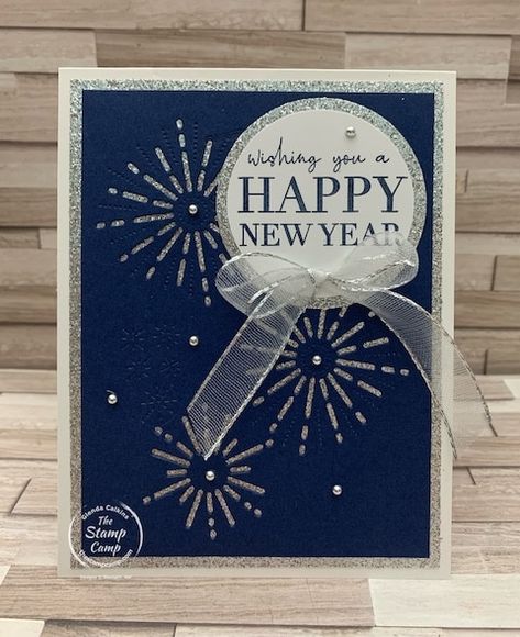 New Year Handmade Cards, New Year Card Making, New Years Cards, Papercraft Christmas Cards, Simple Cards Handmade, Christmas Sentiments, Gift Card Holders, Happy New Year Cards, Christmas Card Crafts