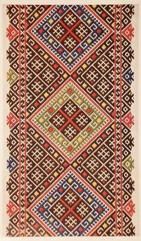 Traditional Albanian embroidery from northern Albania and Kosovë 🇦🇱🇽🇰 Europe Culture, Albanian Culture, Art Studio At Home, Color Trends Fashion, Folk Embroidery, Pattern Library, Traditional Architecture, Heart Quotes, World Cultures