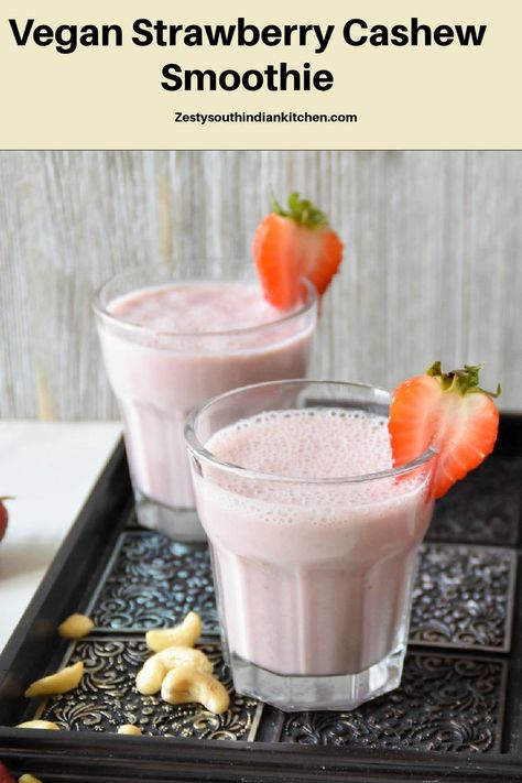 Raw Cashew Recipes, Cashew Smoothie, South Indian Kitchen, Cashew Recipes, Workout Smoothies, Creamy Smoothies, Best Smoothie Recipes, Delicious Drink Recipes, Morning Smoothie