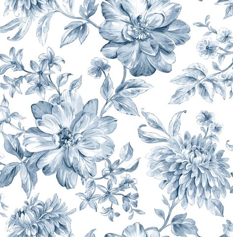 Grey Metallic Wallpaper, Floral Design Wallpaper, Blue Floral Wallpaper, Silver Wallpaper, Arte Van Gogh, French Floral, Metallic Wallpaper, Wallpaper Rolls, Wallpaper Collection