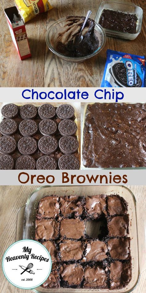 A heavenly dessert that involves Oreo's and Brownies! Oreo Brownies Recipe, Oreo Brownie, Oreo Desserts, Smores Dessert, Dessert Oreo, Coconut Dessert, Decadent Chocolate Desserts, Oreo Brownies, Oreo Recipes