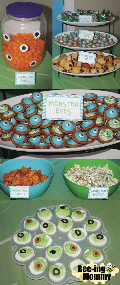 Monster University Birthday, Monster Teeth, Eyes Monster, Monsters Inc Baby Shower, Monster First Birthday, Monster Baby Showers, Ideas Birthday Party, Monster Birthday Party, Halloween 1st Birthdays