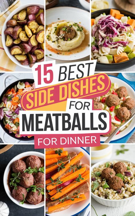 Elevate your meatball game with these delicious side dish ideas! 🍽️🤤 #meatballs #sidedishes Sides For Meatball Sandwiches, Sides For Turkey Meatballs, Side Dish For Meatballs, Bbq Meatballs Side Dishes, Sides With Meatballs, Sides For Bbq Meatballs, Dinners With Meatballs, What To Eat With Meatballs, Meatball Sides