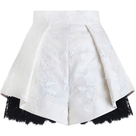 ZIMMERMANN Mischief Embroidery Tuck Short ($650) ❤ liked on Polyvore featuring shorts, bottoms, skirts, short, zimmermann, short shorts, lace shorts, lace ruffle shorts and ruffle shorts Frilly Shorts, Black Lace Shorts, Embroidered Linen, Lace Short, Embroidered Shorts, Ruffle Shorts, Lace Ruffle, Kpop Fashion Outfits, Stage Outfits