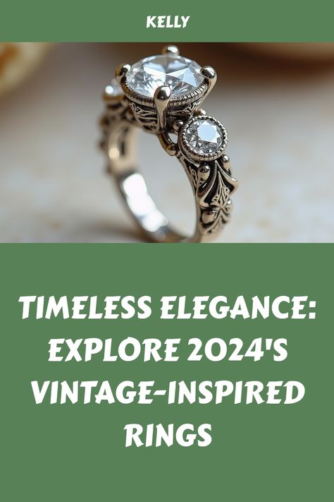 Discover the beauty of vintage-inspired rings making a comeback in 2024! From intricate designs to exquisite gemstones, these rings embody timeless elegance and charm. Explore the most popular vintage designs that are perfect for any occasion. Perfect for engagement, anniversary, or just because! 1950 Engagement Ring, 1920 Engagement Ring, Antique Wedding Rings Sets, Victorian Gold Ring, 1920s Ring, Rings Making, Vintage Art Deco Rings, Unique Rings Vintage, Vintage Inspired Rings