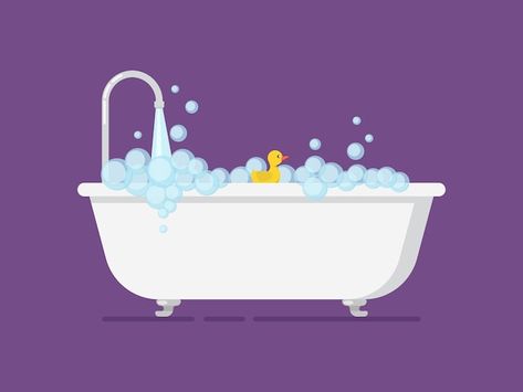 Vector cartoon tub full foam with open t... | Premium Vector #Freepik #vector #tub #bathtub #bath #bathroom-shower Dog Infographic, Duck Bath, Premium Vector Cartoon, Mother's Day Background, Baby Shower Background, Pink Heart Pattern, Grooming Salon, Photo Texture, Heart Hands Drawing