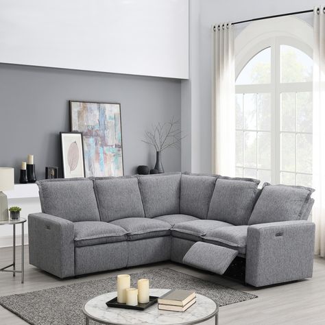 Product Features Two Seats with Power Recline - The recliner features a smooth power reclining mechanism, so you can easily adjust your position to find the perfect angle for maximum relaxation. Soft Chair, Power Recliner Chair, Power Reclining Sofa, Sectional Sofa Couch, Modular Sectional Sofa, Theater Seating, Home Theater Seating, Upholstered Sectional, Power Recliner