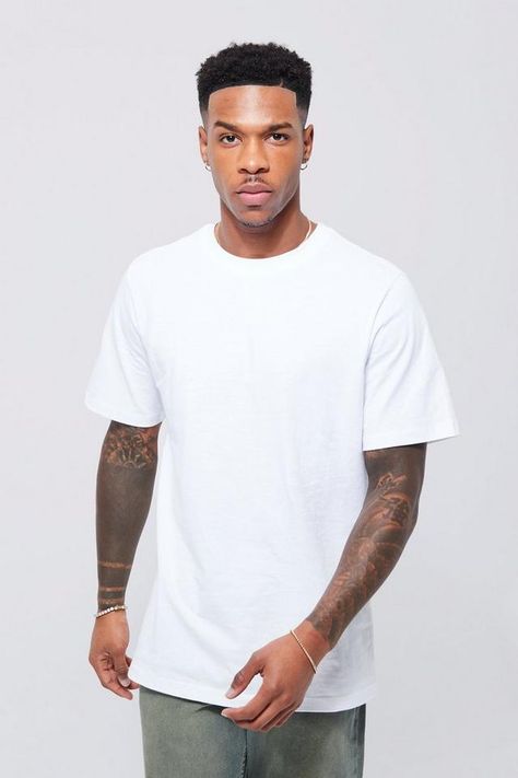 Men's T shirts | T Shirts For Men | boohoo UK Plain White Tee Outfit Men, T Shirt Model Poses Men, Plain White T Shirt Outfit Men, White Tee Outfit Mens, White T Shirt Outfit Men, Judas Iscariot, White T Shirt Men, Smart Pants, Plain White Shirt