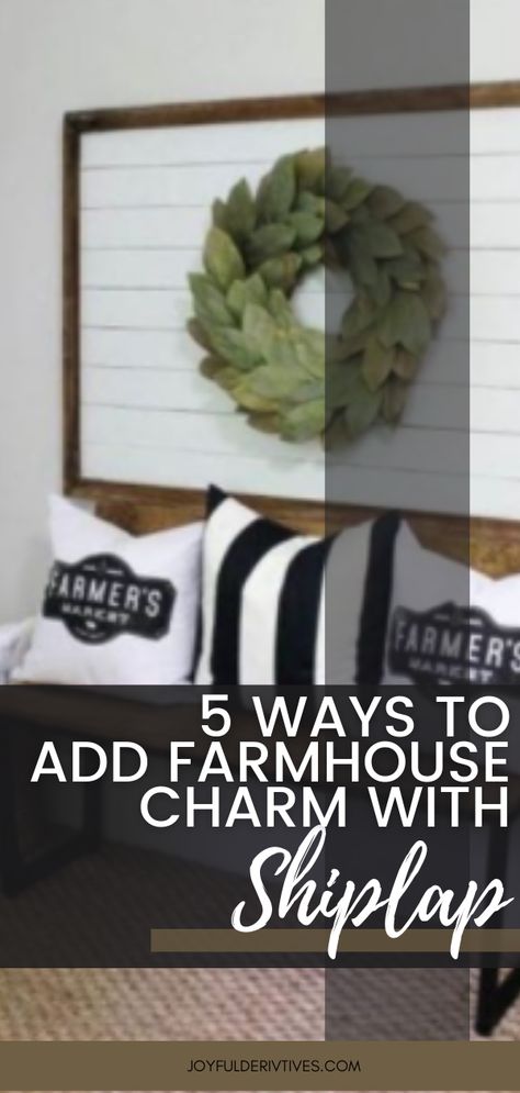 These easy ideas will help you add farmhouse flair to your home using shiplap. All of these ideas are beautiful and easy to install. Leftover Shiplap Projects, Shiplap Shelves, Shiplap Inspiration, Shiplap Wall Ideas, Hobby Lobby Decor, Inexpensive Art, Farmhouse Flair, Farmhouse Style Living Room, Shiplap Wall