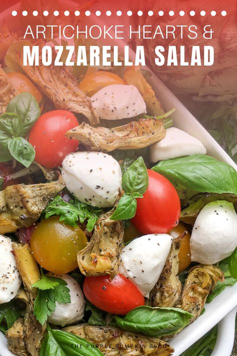 Artichoke Heart Recipes, Delicious Healthy Salads, Artichoke Salad, Roasted Artichoke, Mozzarella Salad, Arugula Salad, Artichoke Hearts, Healthy Salad, Balsamic Vinaigrette