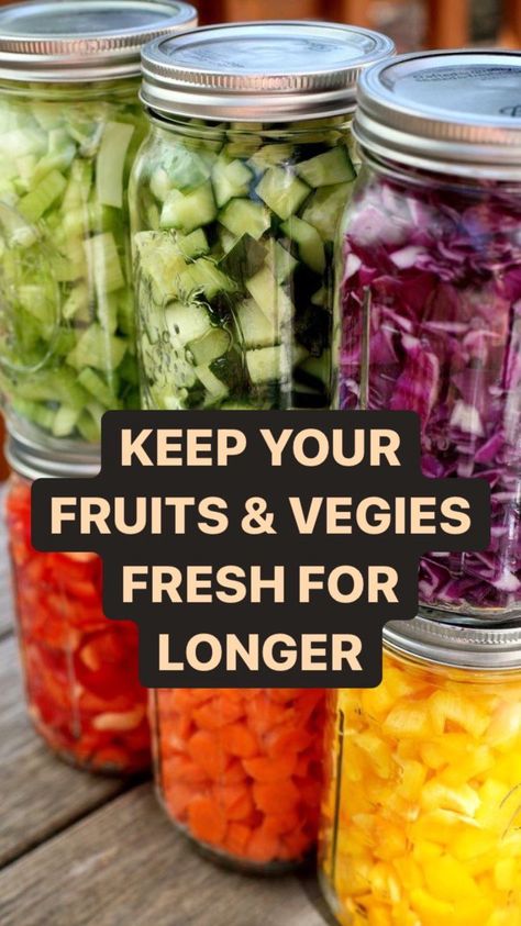 Food Saver Hacks, How To Store Cucumbers, Jar Magic, Freezing Vegetables, Amazing Food Hacks, Storing Vegetables, Storing Fruit, Fruit And Vegetable Storage, Mason Jar Salad