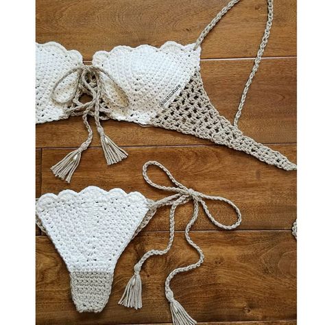 Crochet Lingerie, Crochet Bathing Suits, Bikinis Crochet, Crochet Swim, Crochet Bra, Mode Crochet, Crochet Swimwear, Sea Shore, Crochet Halter