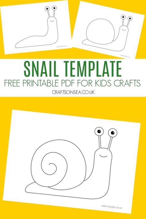 Snail Template: FREE Printable PDF Snail Craft Preschool Art Projects, Norman The Slug With The Silly Shell Activities, Snail Crafts For Preschoolers, Bug Templates Free Printable, Snail Craft For Toddlers, Snail Activities For Toddlers, Snail Template Free Printable, Snail Activities For Kids, Spring Templates Free Printable