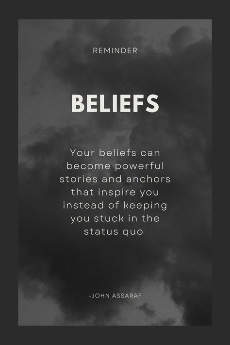 Your beliefs can become powerful stories and anchors that inspire you instead of keeping you stuck in the status quo Creature Of Habit Quotes, Healthy Habits Quotes, Limiting Beliefs Quotes, Beliefs Quotes, Habits Quotes, Create Healthy Habits, John Assaraf, Habit Quotes, Creature Of Habit