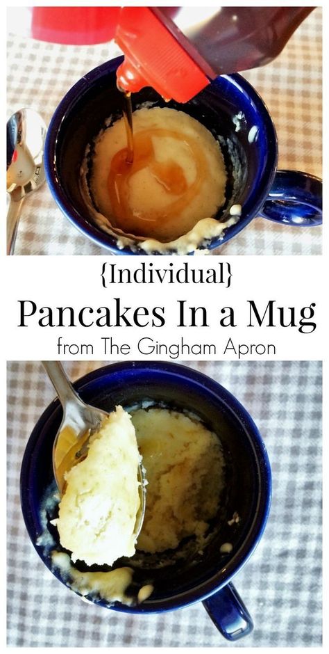 Breakfast In A Mug, Microwave Mug Recipes, Gingham Apron, Mug Recipes, Microwave Cooking, In A Mug, Microwave Recipes, Cooking For One, Free Breakfast