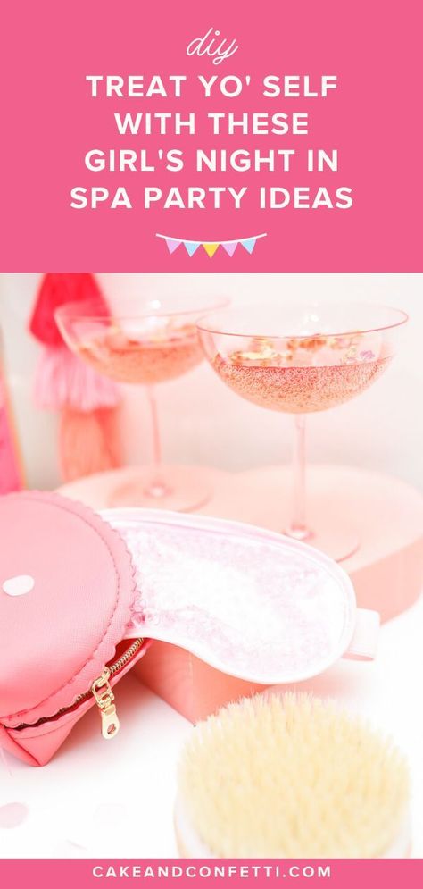 Girls Night In Spa Day Party Ideas Pamper Yourself | Spa Day Party For Women - Hosting a girls night in is one of my favorite things in the world - but hosting a spa girls night in?! That’s my jam! So whether you’re looking for girls night in ideas & need some major pampering inspiration, here’s how you can host your own girls night in spa day! Girls night in activities | girls night in party ideas | DIY Spa day | DIY spa day with friends | Cake & Confetti | #spaday #girlsnightin #spaday Spa Appetizers, Spa Day Party For Women, Spa Day Party Ideas, Spa Party Activities, Spa Party Ideas, 27 Birthday Ideas, Spa Party Decorations, Spa Day Party, Girls Night In Party Ideas