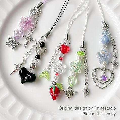 Amazon.com: Tinnastudio Cute Phone Charm for any Phone Case, Handmade Trendy Y2K Kpop Aesthetic Phone Strap, Kawaii Bag Keychain Airpods Camera Pendants Decor, Journal Binder Planner Charm,Gifts for Women Girls, : Cell Phones & Accessories Keychain Y2k, Journal Binder, Kpop Keychain, Phone Chains, Anting Manik, Selling Crafts, Fashion Journal, Beads Accessories, Bracelets Design