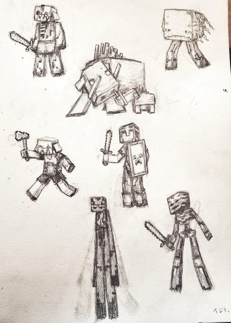 Warden Minecraft Drawing, Minecraft Mobs Fanart, Minecraft Lore, Minecraft Sketch, Animation Drawing Sketches, Minecraft Comics, Minecraft Fanart, Minecraft Drawings, Creepy Drawings