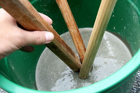 3 Ways to Make a Concrete Stool - wikiHow Diy Cement Pole Holder, Diy Concrete Stool Cement, Concrete Stool, Concrete Creations, Wooden Poles, Cement, Make It, Create Your, Garage