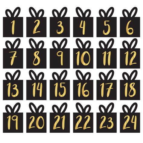 Advent Calendar printables Advent Calendar Numbers Printable Free, Easy Advent Calendar, Advent Calendar Numbers, Senses Gift, Calendar Advent, Calendar Numbers, Advent Calenders, Creative Gifts For Boyfriend, Advent Calendars For Kids