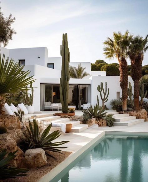 Spanish Villa, Ibiza Style, Ibiza Fashion, Desert Homes, Spanish House, Bloxburg House Ideas, Mediterranean Homes, Bloxburg House, Villa Design