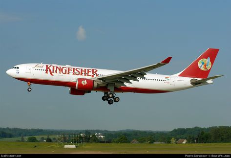 Kingfisher Airlines Airbus A330-223 VT-VJO on short finals for RWY14 at Zürich-Kloten, May 2012. Maintenance visit. (Photo: Rolf Wallner) Kingfisher Airlines, Airbus A330, Time Table, Aircraft Photos, Airport City, Kingfisher, Airlines, Switzerland, Aircraft