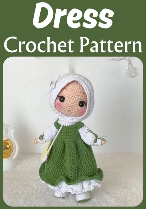 Free Crochet Doll Patterns Easy, Crochet Doll Purse Pattern Free, Crochet Doll Vest, Doll Crochet Dress, Crochet Dolls Free Patterns Clothes, Cute Crochet Dolls Free Pattern, How To Make Doll Dress, Crochet Person Pattern, How To Crochet Hair For Dolls