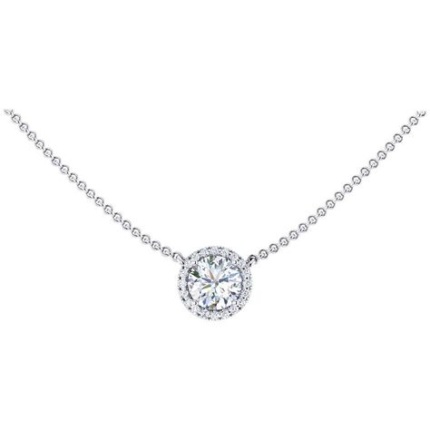 Pendant Necklace Diamond, Platinum Pendant, Round Diamond Halo, Gia Certificate, Solitaire Diamond Pendant, Platinum Chain, Diamond Pendants Designs, Vintage Pendant Necklace, Birthday Necklace