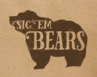 Bear Printable, Baylor University, Baylor Bear, Bear Decor, Kraft Paper, Etsy Printables, Paper Texture, White Cream, Shop Decoration