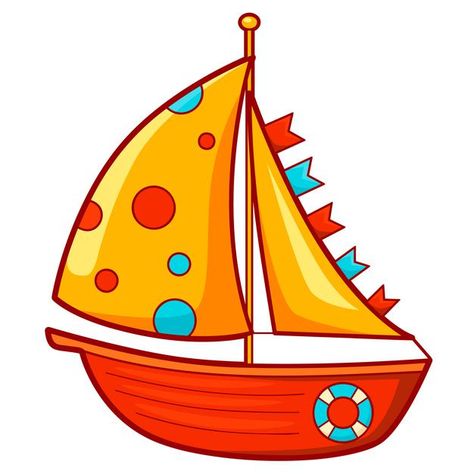 Cute sailboat cartoon. sail boat clipart... | Premium Vector #Freepik #vector #cartoon #cute #kids #boat Sailboat Drawing, Boat Cartoon, Boat Illustration, Boat Drawing, Easy Fall Crafts, Sailboat Painting, Animal Crafts For Kids, Edmonton Oilers, Drawing Images