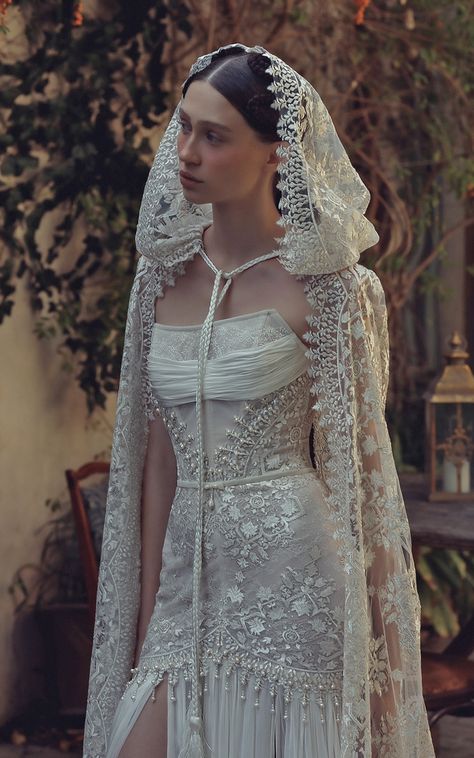 Gothic Bride White Dress, Knight Wedding Dress, Rennaisance Wedding Gown, Old Time Wedding Dresses, Vampiric Wedding Dress, Wedding Dress With Hood, White Gothic Wedding Dress Victorian, Medieval Inspired Wedding Dress, Romantic Whimsical Wedding Dress