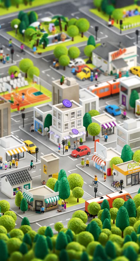 Idle Game, 3d Cinema, 3d City, Isometric Art, Isometric Design, Isometric Illustration, Low Poly Art, Low Poly Models, City Illustration