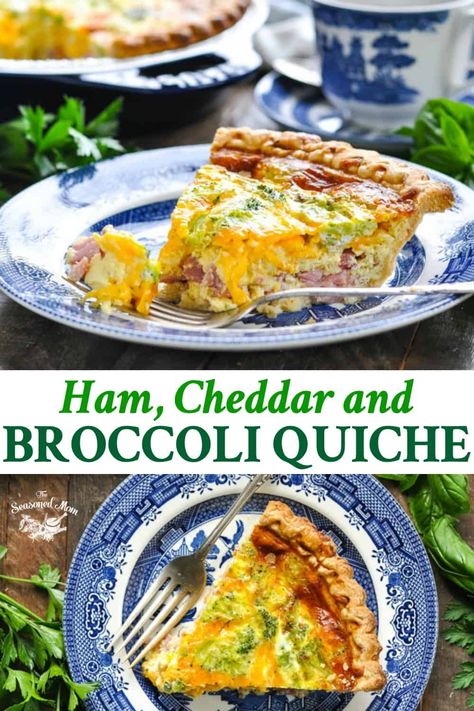 Egg Recipes Easy, Ham And Broccoli Quiche, Ham Quiche Recipe, Broccoli Quiche Recipes, Ham Broccoli, Ham Quiche, Ham And Cheese Quiche, Broccoli Quiche, Easy Breakfast Ideas