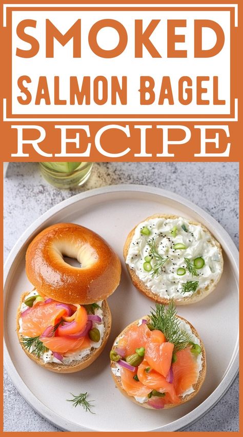 Luxurious Cream Cheese Smoked Salmon Bagel Recipe For Gourmets Bagel Smoked Salmon Cream Cheeses, Bagels With Salmon And Cream Cheese, Ready To Eat Smoked Salmon Recipes, Brunch Smoked Salmon, Smoked Salmon On Bagel, Smoked Salmon Bagel Recipe, Bagels And Lox Recipe, Cream Cheese Smoked Salmon, Cream Cheese Smoked