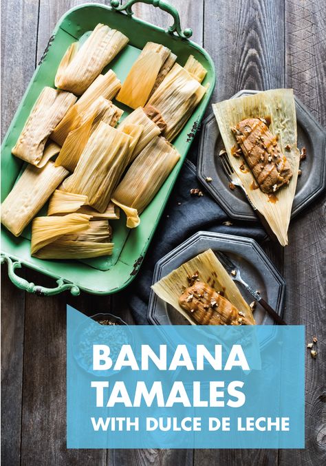 These Dulce de Leche Banana Tamales put a sweet spin to a classic savory treat. Served with drizzles of caramel, chocolate, and La Lechera Dulce de Leche, this fruity dessert will become a favorite with your family. Check out the full recipe to make your weeknight even more delicious thanks to this homemade dish. Sweet Tamales, Classic Savory, Tamales Recipe, Fruity Dessert, Tamale Recipe, Mexican Dessert, Fruity Desserts, Caramel Chocolate, Mexican Dishes