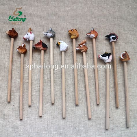 15 Years Factory Handmade Carved Souvenir Animal Head Wooden Promotional Pencil - Buy Animal Wooden Pencil,Wooden Pencil,Animal Pencil Product on Alibaba.com Business Promotional Gifts, Drying Room, Wooden Pencil, Animal Head, Work Inspiration, Animal Heads, Wood Sizes, Poly Bags, Silk Screen Printing