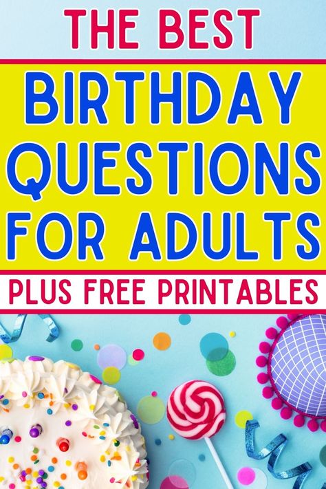 birthday questions for adults Birthday Questionnaire For Adults, Birthday Questions For Adults Fun, Birthday Interview For Adults, Birthday Quiz Questions Party Games, Birthday Quiz Questions Adult, Birthday Trivia Questions For Adults, Free Printable Games For Adults, Birthday Questions For Adults, Birthday Trivia Questions