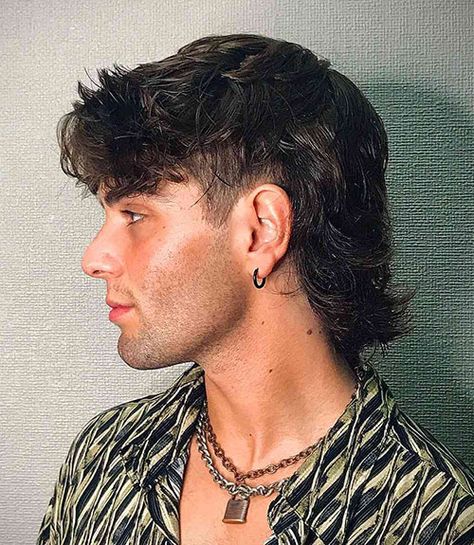 Classic Mullet Hairstyle Mens, Men’s Modern Mullet Straight, Longer Masculine Haircuts, Subtle Mullet Men Wavy, Alt Mens Haircut, Undercut Mullet Man, Men’s Modern Mullet Hair, Edgy Haircuts Men, Men’s Undercut