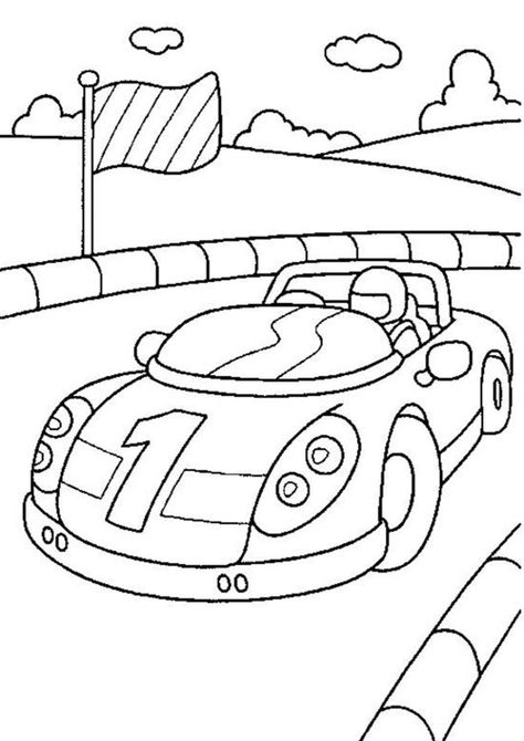 Free & Easy To Print Race Car Coloring Pages - Tulamama Race Car Coloring Pages, Car Coloring Pages, Colouring Pictures, Cars Coloring Pages, Coloring Page Ideas, Colouring Printables, Cartoon Coloring Pages, Free Cars, Page Ideas