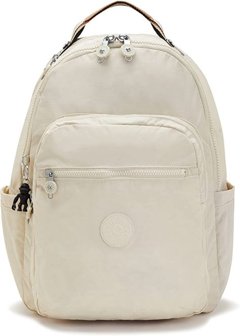 Discover great products at the best prices at Dealmoon. Kipling Women's Seoul 15” Laptop Backpack, Durable, Roomy with Padded Shoulder Straps, Nylon School . Price:$123.95 at Amazon.com School Backpack Organization, Kipling Monkey, Backpack Beige, Kipling Backpack, Backpack Organization, Kipling Bags, Everyday Purse, Amazon Coupons, Lightweight Backpack