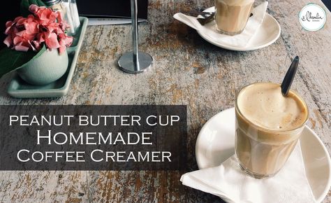 Homemade Peanut Butter Cup Coffee Creamer - Food Life Design Homemade Coffee Creamer Recipe, Diy Coffee Creamer, Homemade Coffee Creamer, Homemade Peanut Butter Cups, Coffee Creamer Recipe, Creamer Recipe, Butter Coffee, Homemade Coffee, Marshmallow Creme