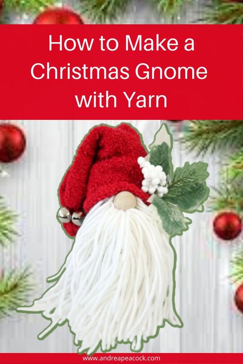 What To Use For Gnome Beard, Gnome Beard Ideas, Gnomes With Yarn Beards, Gnome Yarn Beard, How To Make Gnome Beards From Yarn, White Yarn Crafts, Gnomes Made With Yarn, Gnome Beard From Yarn, Yarn Gnomes Diy How To Make