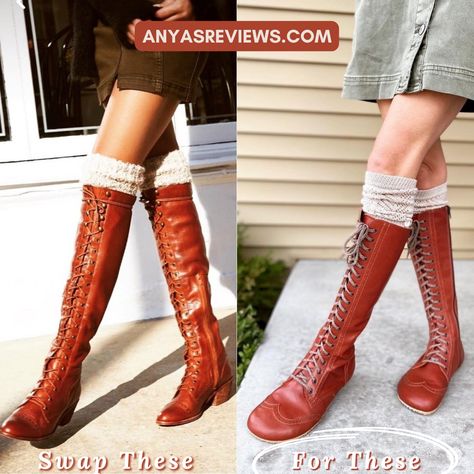 These Nons barefoot boots are made for actual walking and won’t damage your feet when you wear them! Barefoot Boots Women, Best Barefoot Shoes, Tall Lace Up Boots, Boots Diy, Barefoot Boots, Rider Boots, Pretty Sandals, Country Theme, Bag Packing