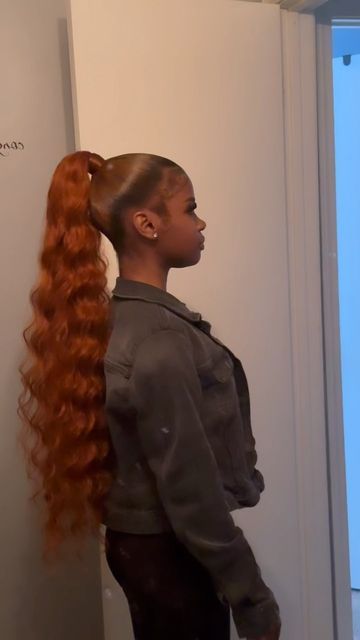 Armoney on Instagram: "Sleek ponytail 😍😍😍😍" Body Wave High Ponytail, Curl High Ponytail, Curled High Ponytail, Brown Hair Ponytail, Body Wave Ponytail, Honey Brown Hair, Wavy Ponytail, Slick Hairstyles, Birthday Outfits