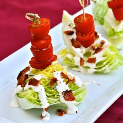 I is for: Iceberg Lettuce Mini Wedge Salads with Blue Cheese Dressing Mini Wedge Salad, Lettuce Wedge Salad, Wedge Salads, Salad Coleslaw, Lettuce Wedge, Wedge Salad, Cheese Wedge, Blue Cheese Dressing, Salad Pasta