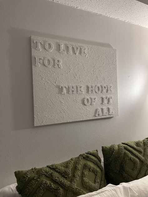 Textured wall art, lyrics wall art, taylor swift wall art, apartment inspo, room inspo, wall decor Diy Art For Apartment, Canvas Room Decor Diy, College Wall Art Diy, College Apartment Canvas Painting, College Room Wall Decor, Taylor Swift House Decor, Taylor Swift Apartment Decor, Above Bed Decor Aesthetic, Taylor Swift Apartment