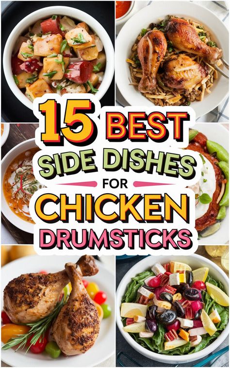 15 Mouthwatering Side Dishes for Chicken Drumsticks 🍗🥗 #chickendrumsticks #sidedishes #yum Sides With Drumsticks, Chicken Drumstick Sides Dishes, What To Serve With Chicken Drumsticks, Drumsticks Sides Dishes, Drumstick Side Dishes, Sides For Chicken Drumsticks, Chicken Tenders Dinner, Baked Drumsticks, Bbq Chicken Drumsticks