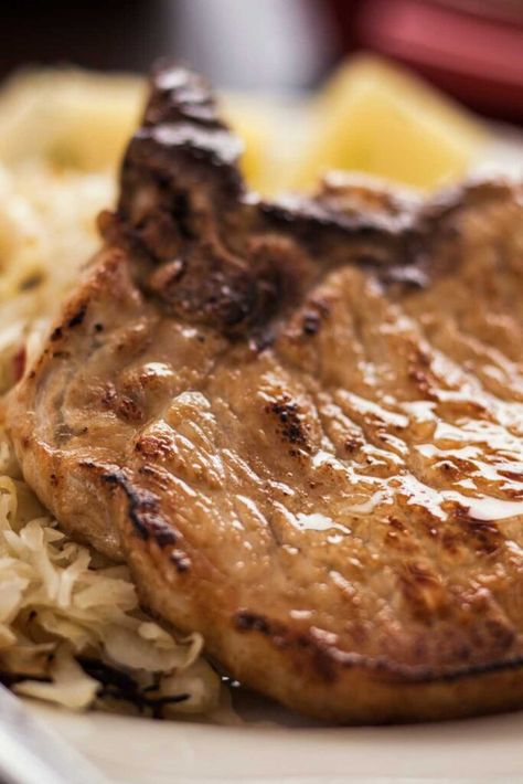 Pioneer Woman Pork Chops And Sauerkraut Pioneer Woman Pork Chops, Pork Chops Sauerkraut, Pork Chops And Sauerkraut, Pioneer Kitchen, Center Cut Pork Chops, Pork Chops And Rice, Sauerkraut Recipe, Sauerkraut Recipes, Boneless Pork Chops